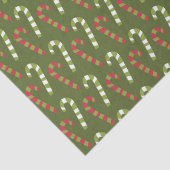 緑の裏地を持つ赤い緑の白いキャンディ 薄葉紙 (詳細)