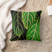 緑の裏地デザイナー葉枕 クッション (ブランケット)