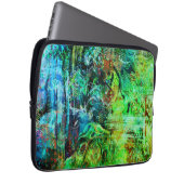 緑の複雑な質感 ラップトップスリーブ (正面右)