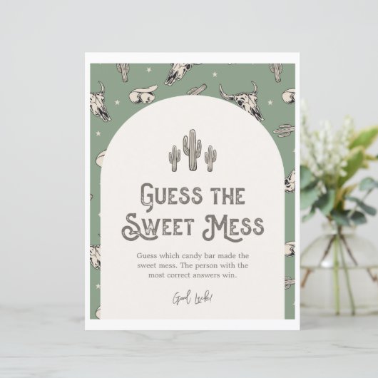 緑の西部の甘い混乱シャワーの兆候を推測 (スタンド正面)