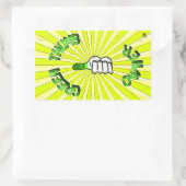 緑の親指(ガーデニング)の長方形のシール 長方形シール (バッグ)