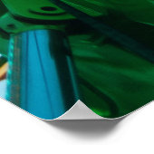 緑の観覧車の写真 ポスター (角)