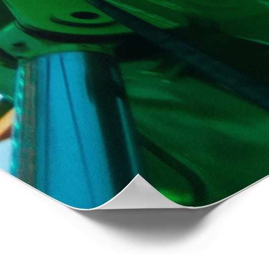 緑の観覧車の写真 ポスター (角)