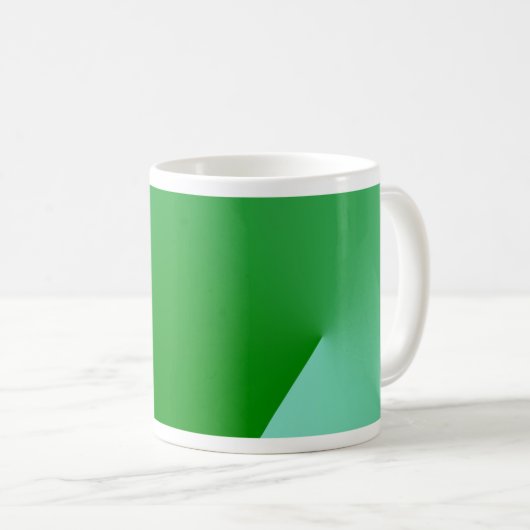 緑の角度幾何学的抽象芸術マグカップ コーヒーマグカップ (正面右)