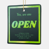 緑の記号を開く セラミックオーナメント (左)