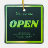 緑の記号を開く セラミックオーナメント (正面)