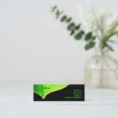 緑の許可の名刺 スキニー名刺 (スタンド正面)