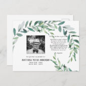 緑の詩を書いたメモリアル写真葉はがき ポストカード (正面/裏面)