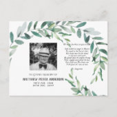 緑の詩を書いたメモリアル写真葉はがき ポストカード (正面)