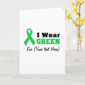 緑の認識度のリボン カード (黄色い花)