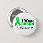 緑の認識度のリボン 缶バッジ (正面&裏面)