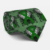 緑の認識度リボン（翼あり） ネクタイ (ロール)