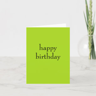 緑の誕生日カード サンキューカード
