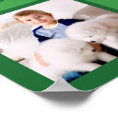 緑の誕生日フォトコラージュパーソナライズされたパーティー ポスター (角)