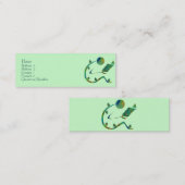 緑の読者のプロフィールカード スキニー名刺 (正面/裏面)