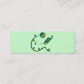 緑の読者のプロフィールカード スキニー名刺 (裏面)