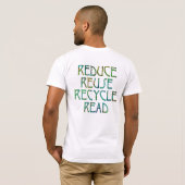 緑の読者4 x4 Rのワイシャツ Tシャツ (裏面フル)