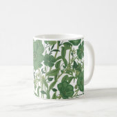 緑の調和:エレガント緑のフローラ配置 コーヒーマグカップ (正面右)