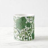 緑の調和:エレガント緑のフローラ配置 コーヒーマグカップ (中央)