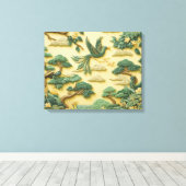緑の調和：彫刻されたアヴィアリー キャンバスプリント (インサイチュ (ウッドフロア))