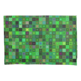 緑の調子の正方形 枕カバー