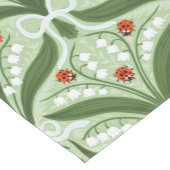 緑の谷のユリとテントウムシの対称性 ショートテーブルランナー (コーナー)