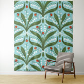 緑の谷のユリとテントウムシの対称性 タペストリー (インサイチュ)