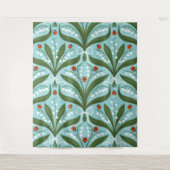 緑の谷のユリとテントウムシの対称性 タペストリー (正面)