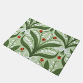 緑の谷のユリとテントウムシの対称性 ドアマット (アングル)