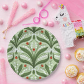 緑の谷のユリとテントウムシの対称性 ペーパープレート (パーティー)