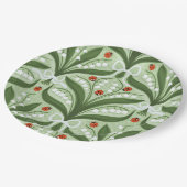 緑の谷のユリとテントウムシの対称性 ペーパープレート (アングル)