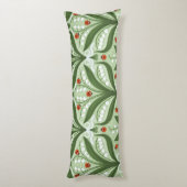 緑の谷のユリとテントウムシの対称性 ボディピロー (裏面 (縦))