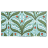 緑の谷のユリとテントウムシの対称性 枕カバー (正面左)