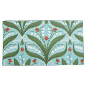 緑の谷のユリとテントウムシの対称性 枕カバー (正面右)