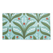 緑の谷のユリとテントウムシの対称性 枕カバー (裏面-左)