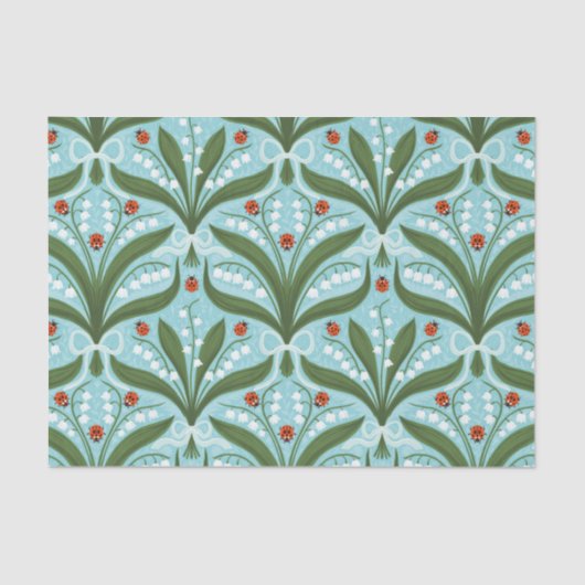 緑の谷のユリとテントウムシの対称性 薄葉紙 (正面)