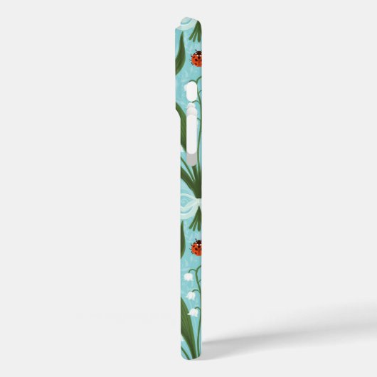 緑の谷のユリとテントウムシの対称性 Case-Mate iPhoneケース (裏面 / 左)