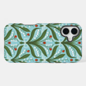 緑の谷のユリとテントウムシの対称性 iPhoneケース (裏面横)