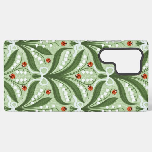 緑の谷のユリとテントウムシの対称性 SAMSUNG GALAXYケース (裏面横)