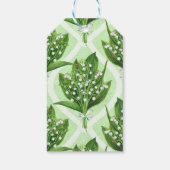 緑の谷の花のユリの花束 ギフトタグ (裏面)