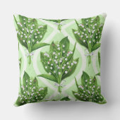 緑の谷の花のユリの花束 クッション (裏面)