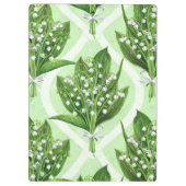 緑の谷の花のユリの花束 クリップボード (裏面)