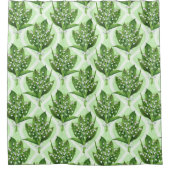 緑の谷の花のユリの花束 シャワーカーテン (正面)