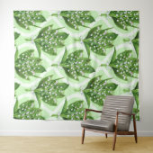 緑の谷の花のユリの花束 タペストリー (インサイチュ(横))