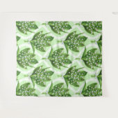 緑の谷の花のユリの花束 タペストリー (正面(横))