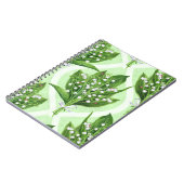 緑の谷の花のユリの花束 ノートブック (左側)