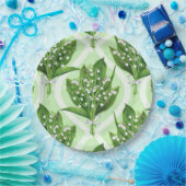 緑の谷の花のユリの花束 ペーパープレート