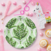 緑の谷の花のユリの花束 ペーパープレート (パーティー)