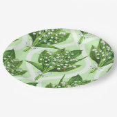 緑の谷の花のユリの花束 ペーパープレート (アングル)