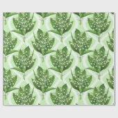 緑の谷の花のユリの花束 ラッピングペーパー (フラット)